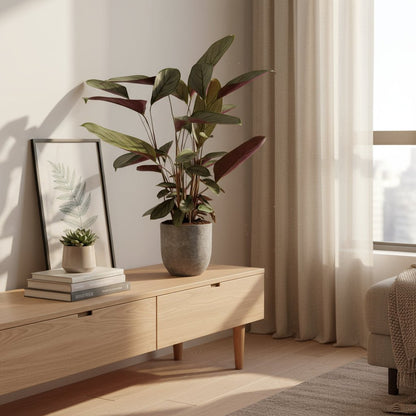 Ctenanthe setosa | Plante paon argentée — Ø17 cm x H60 cm - Verdeia