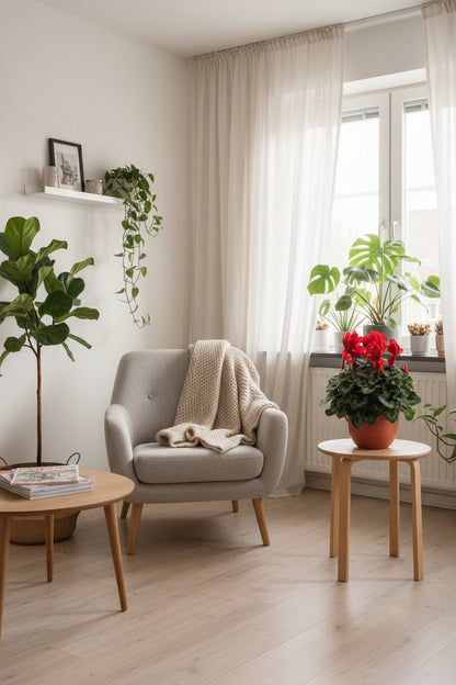 Red cyclamen — H40 cm | Pot Ø17 cm - Verdeia - 4