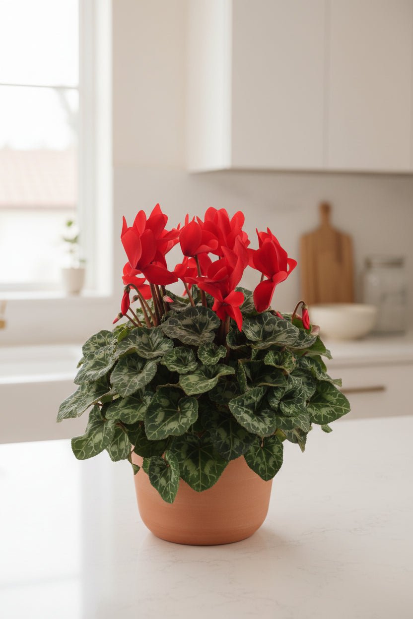 Red cyclamen — H40 cm | Pot Ø17 cm - Verdeia - 5