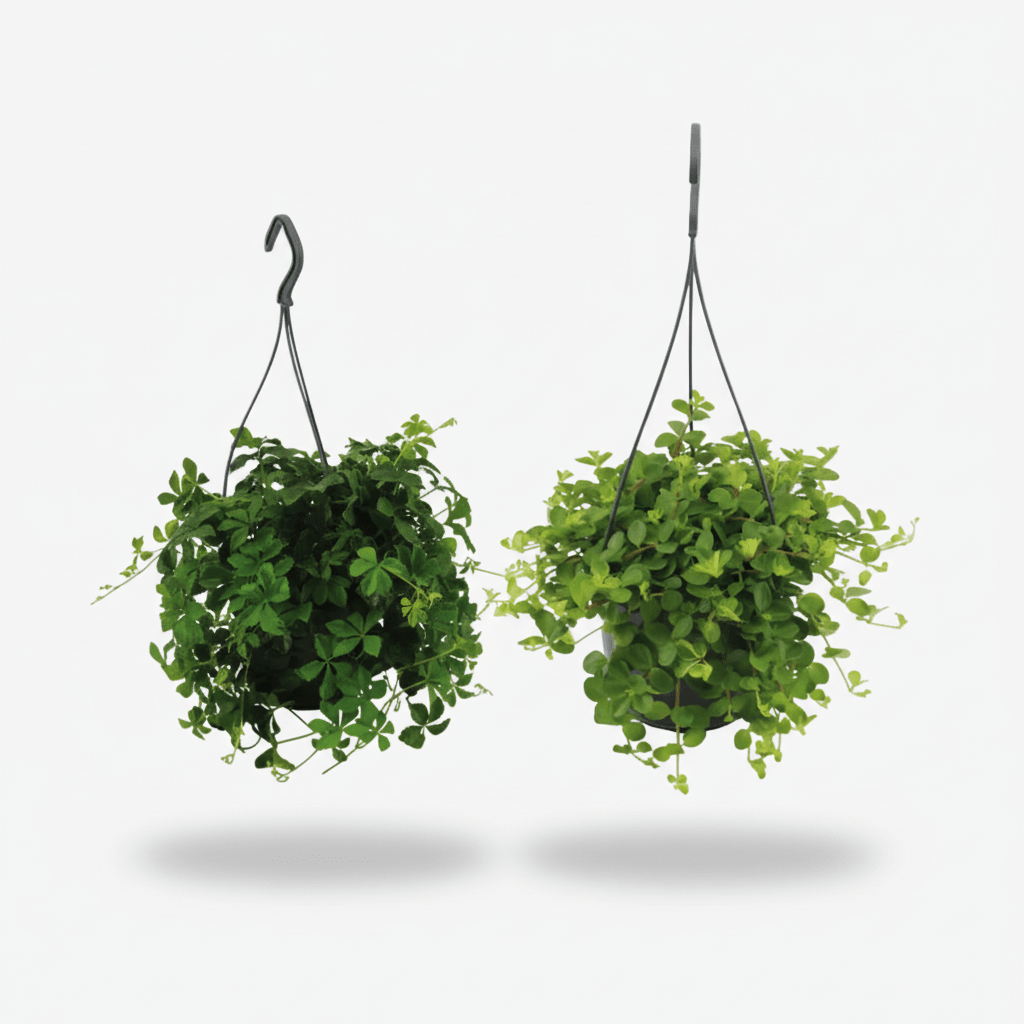 Duo překvapení — 2 závěsné převislé rostliny - H25 cm | Květináč Ø15 cm - Verdeia - 1