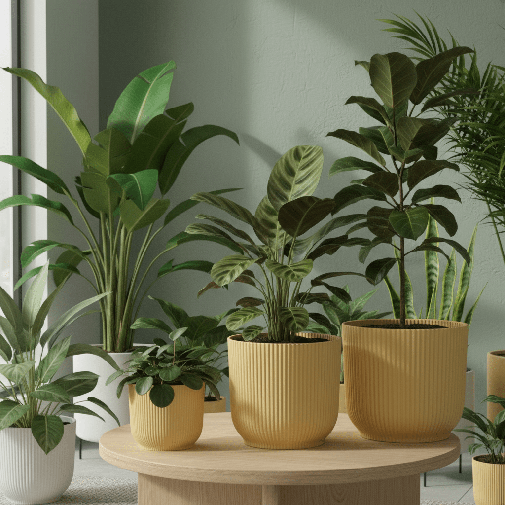 ELHO Vibes Fold — Cache - pot design recyclé (Jaune) - Verdeia