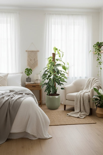 Epipremnum Pinnatum Albo Variegata (Pothos panaché) - H125 cm | Pot Ø24 cm - Verdeia - 5