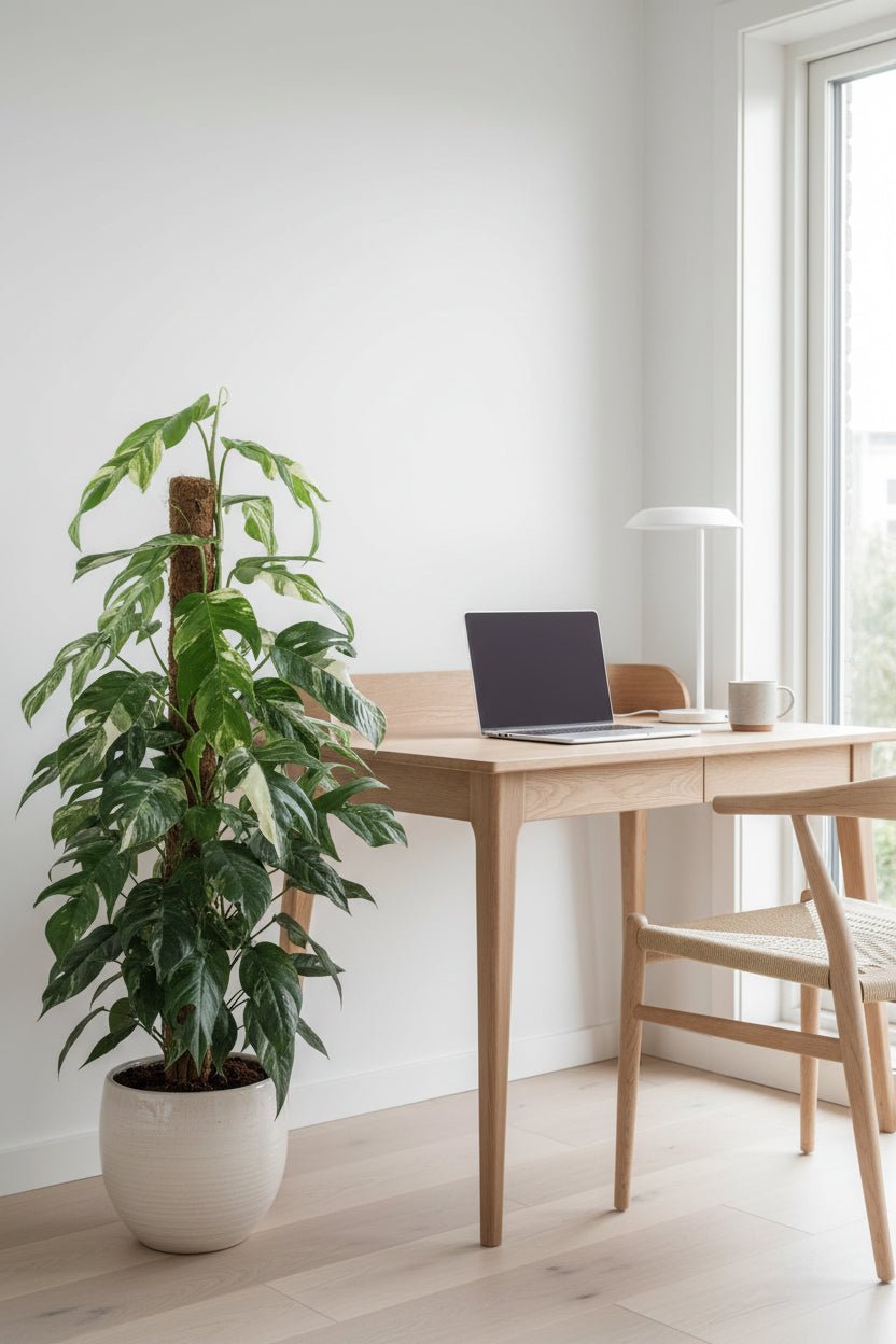 Epipremnum Pinnatum Albo Variegata (Pothos panaché) - H125 cm | Pot Ø24 cm - Verdeia - 3