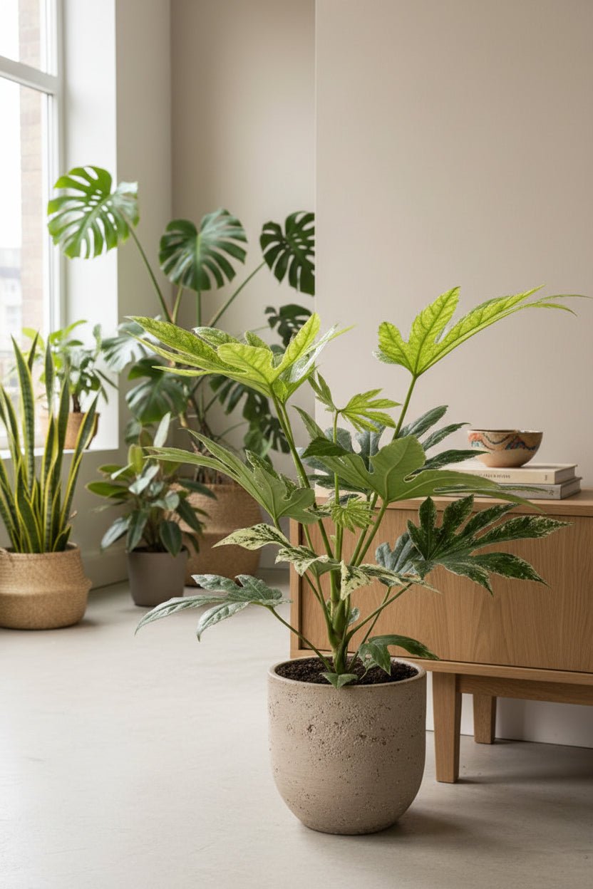 Fatsia Japonica Telaraña — Aralia del Japón panaché — Ø17 cm — H50 cm - Verdeia - 5