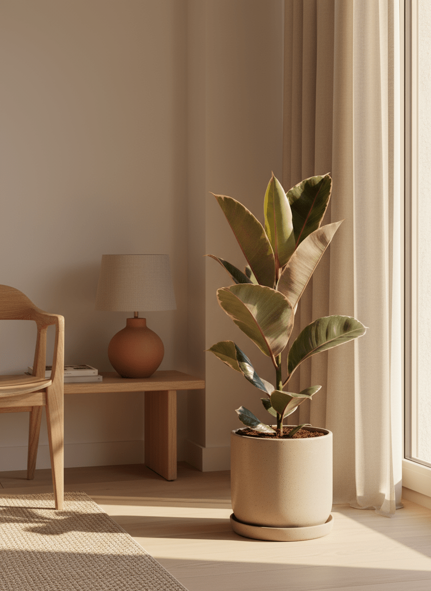 Ficus Elastica Tineke — Cautxú panachat - Verdeia - 4