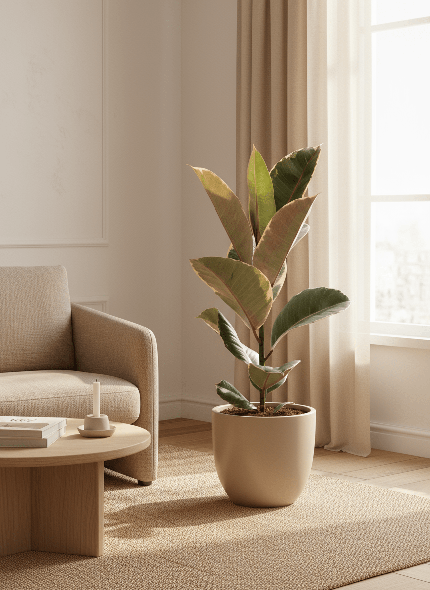 Ficus Elastica Tineke — Gomma variegata - Verdeia - 3