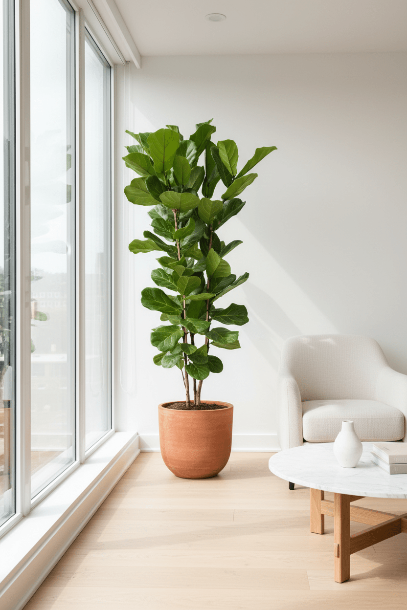 Ficus Lyrata buissonnant H150 cm | Pot Ø27 cm - Verdeia - 3