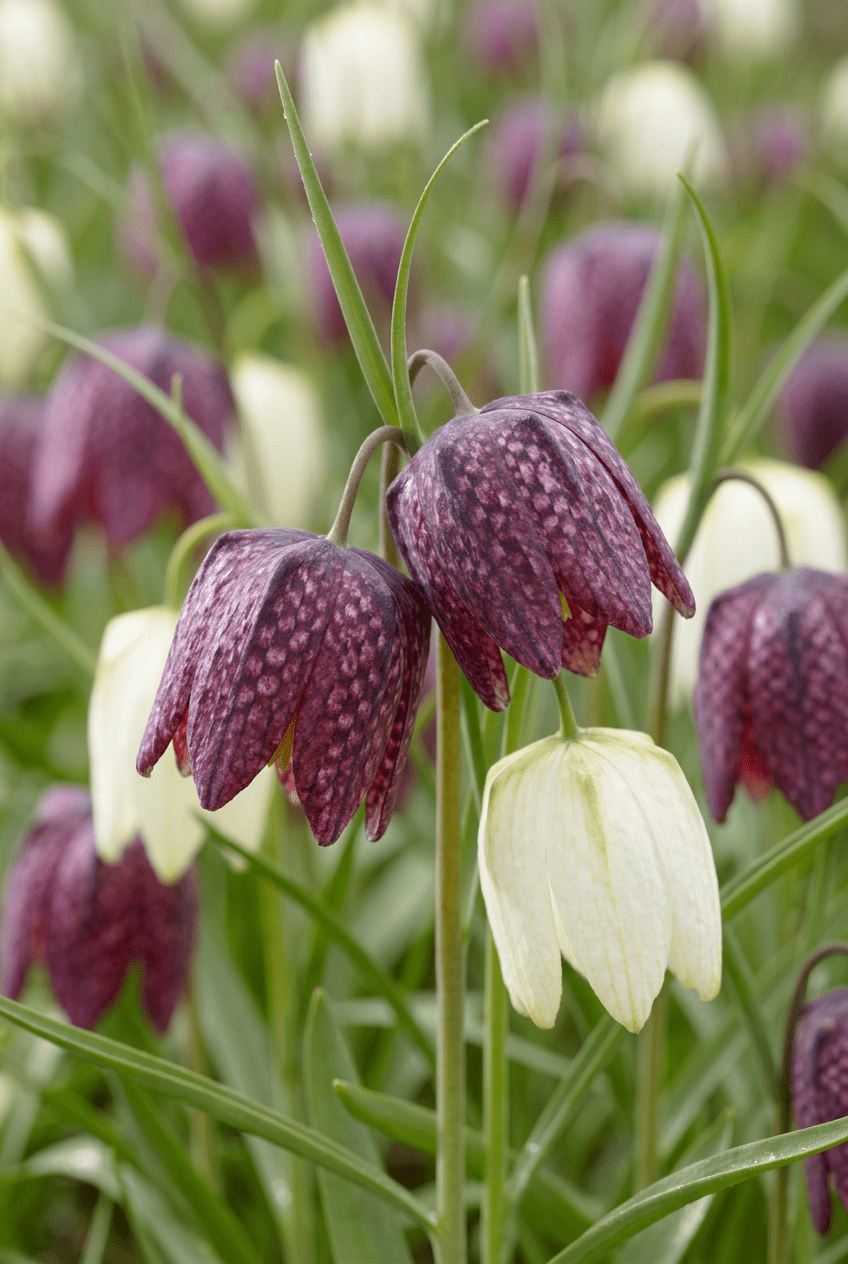 Fritilaria ajedrezada, mezcla de colores (Fritillaria meleagris) — Bulbos calibre 6/7 - Verdeia - 1