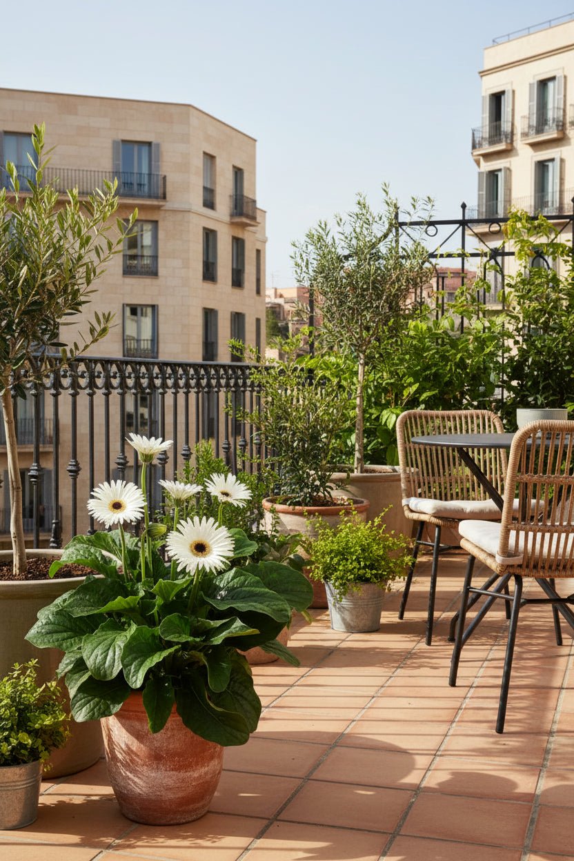 Gerbera Garvinea blanc (Gerbera vivace) - H50 cm | Pot Ø19 cm - Verdeia - 4