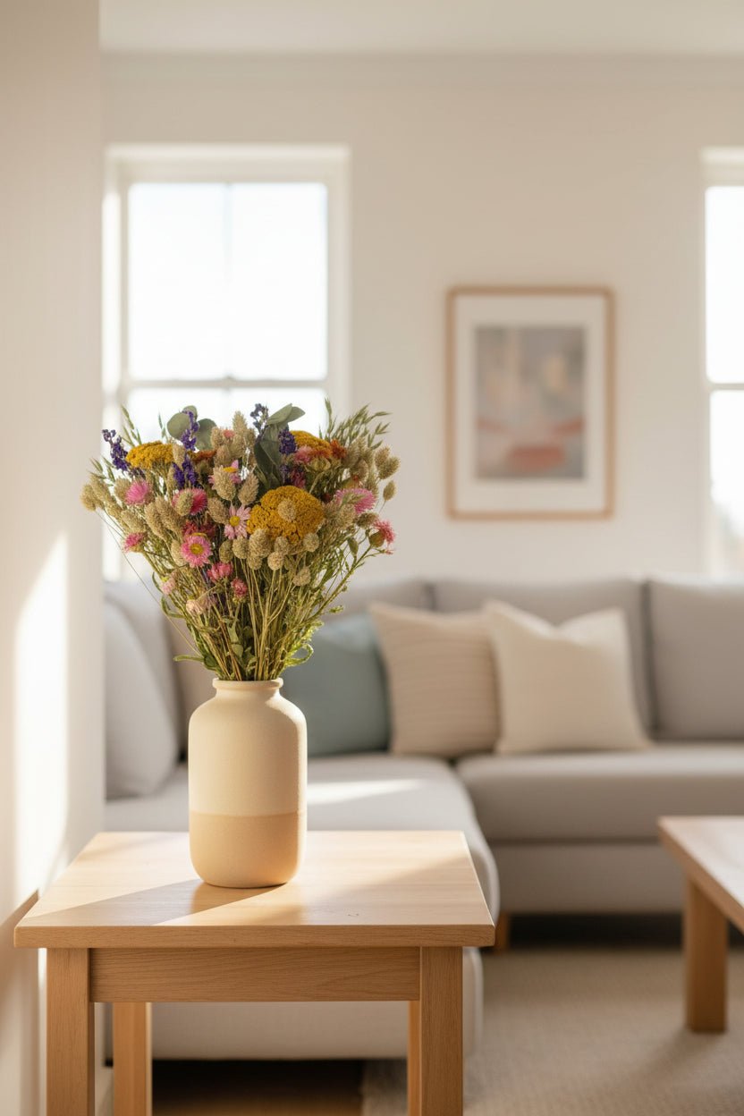 Grand bouquet champêtre séché Tons multicolores - H60 cm - Verdeia - 5