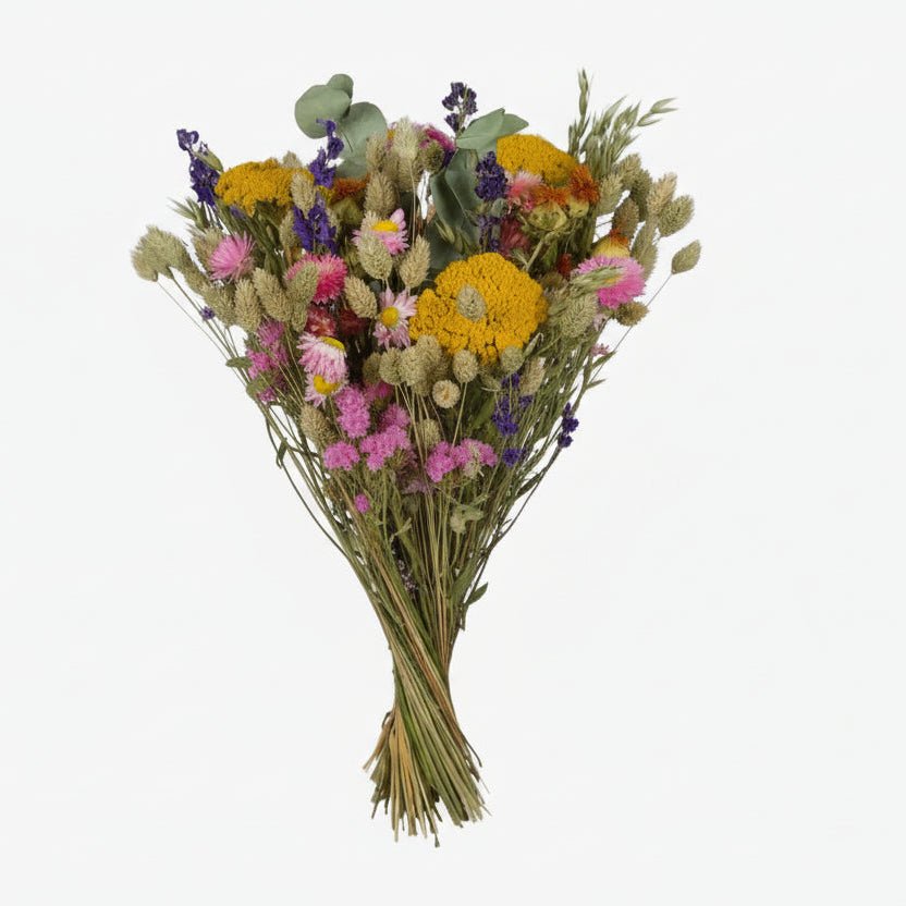 Grand bouquet champêtre séché Tons multicolores - H60 cm - Verdeia - 2