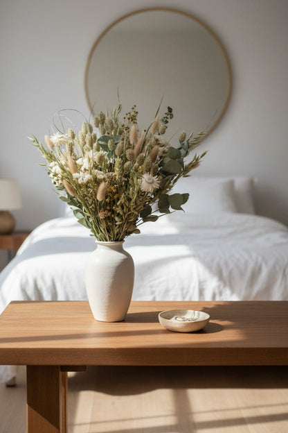 Grand bouquet champêtre séché Tons naturels - H60 cm - Verdeia - 3