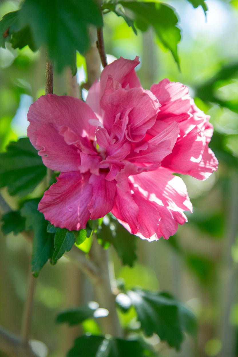 Hibiscus syriacus Magenta Chiffon® sur tige (Althéa) — H90 cm | Pot Ø19 cm - Verdeia - 1
