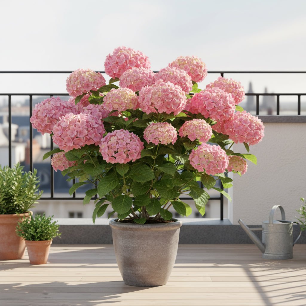 Hydrangea arborescens ‘Pink Annabelle’ – Hortensia rose boule – D19 x H30 cm - Verdeia