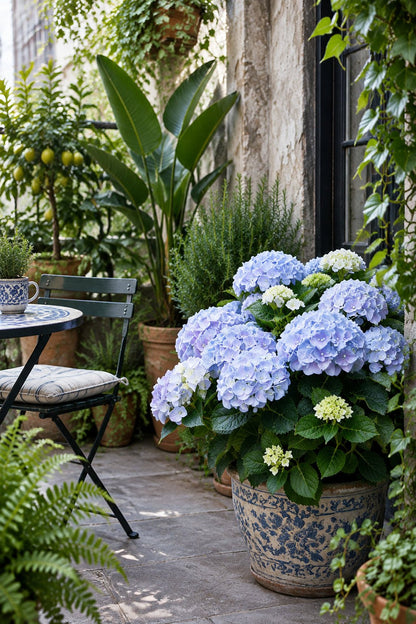 Hydrangea macrophylla Forever &amp; Ever® Bleu (Hortensia remontant) — H55 cm | Pot Ø23 cm - Verdeia - 4
