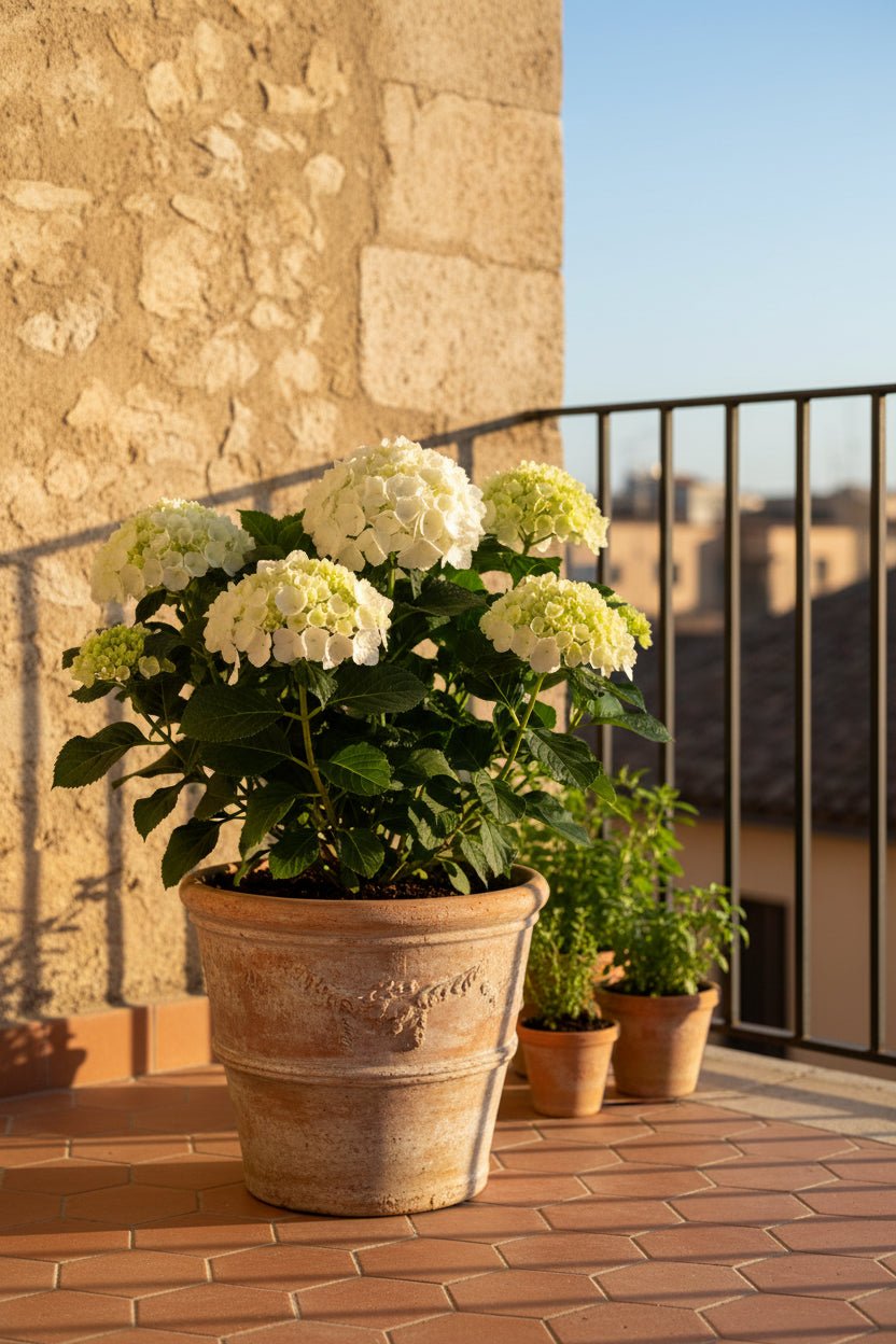 Hydrangea macrophylla (Hortensia blanc) H40 cm | Pot Ø23 cm - Verdeia - 5