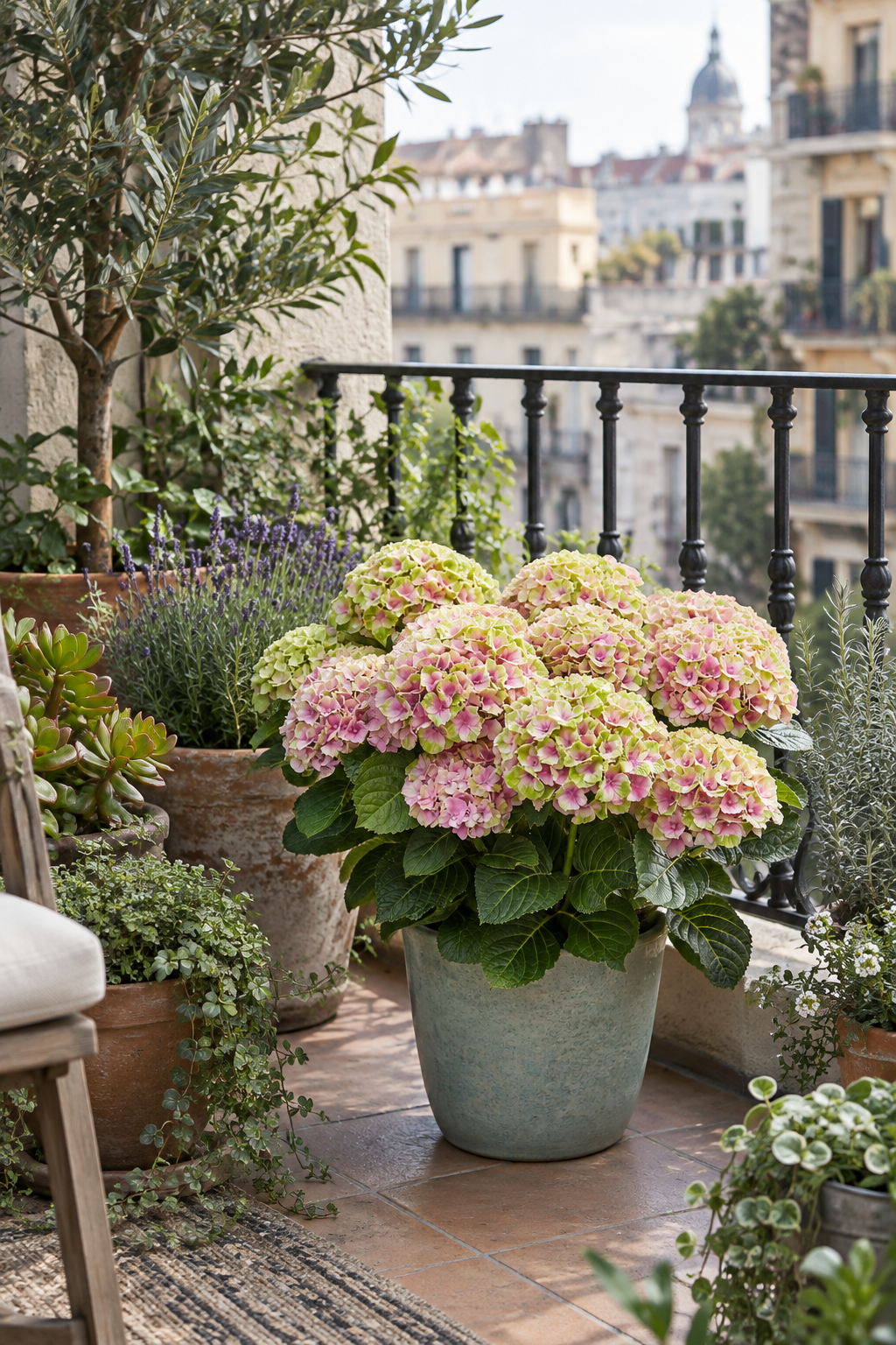 Hydrangea macrophylla Magical® Jewel Pink (Hortensia à fleurs changeantes) — H55 cm | Pot Ø23 cm - Verdeia - 4