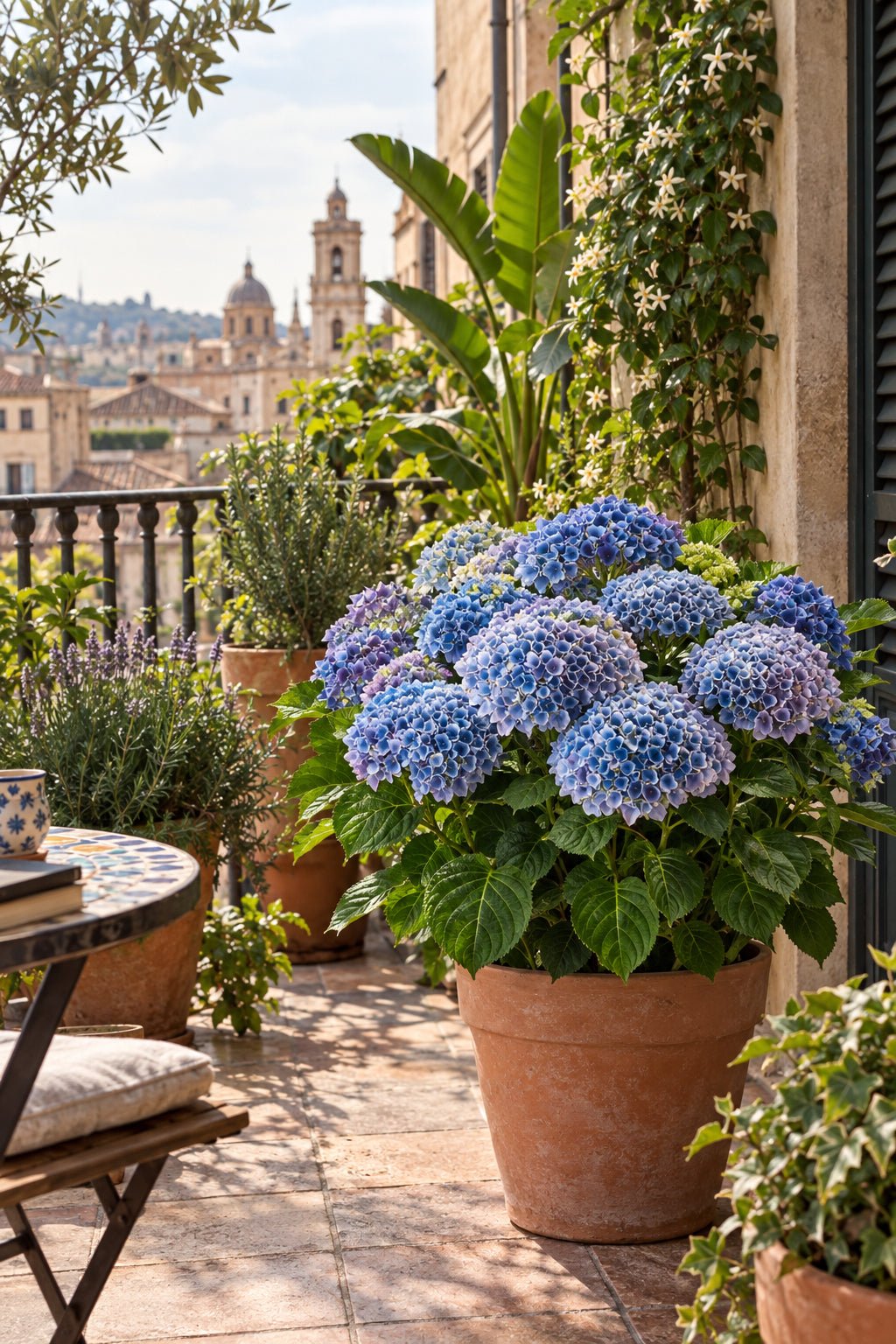Hydrangea macrophylla Magical® Revolution Blue (Hortensia à fleurs changeantes) — H55 cm | Pot Ø23 cm - Verdeia - 4