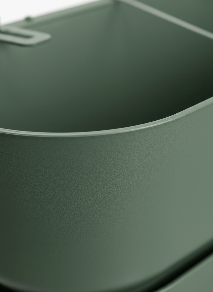 Grande plano da floreira Elho Greenville Easy Balcony Verde com 25 cm.