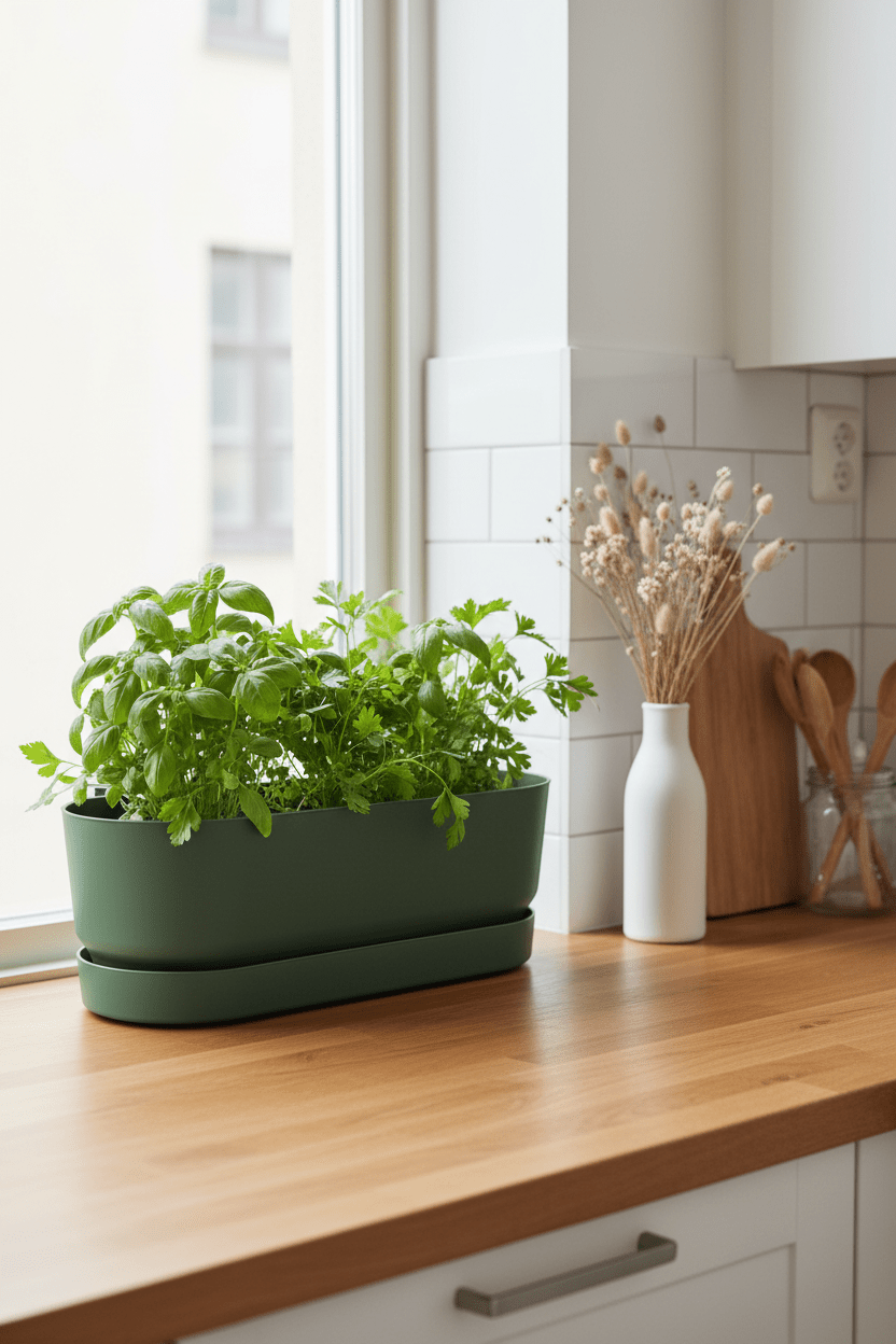 Elho Greenville Easy Balcony Planter — Green — Ø25 cm - Verdeia - 4