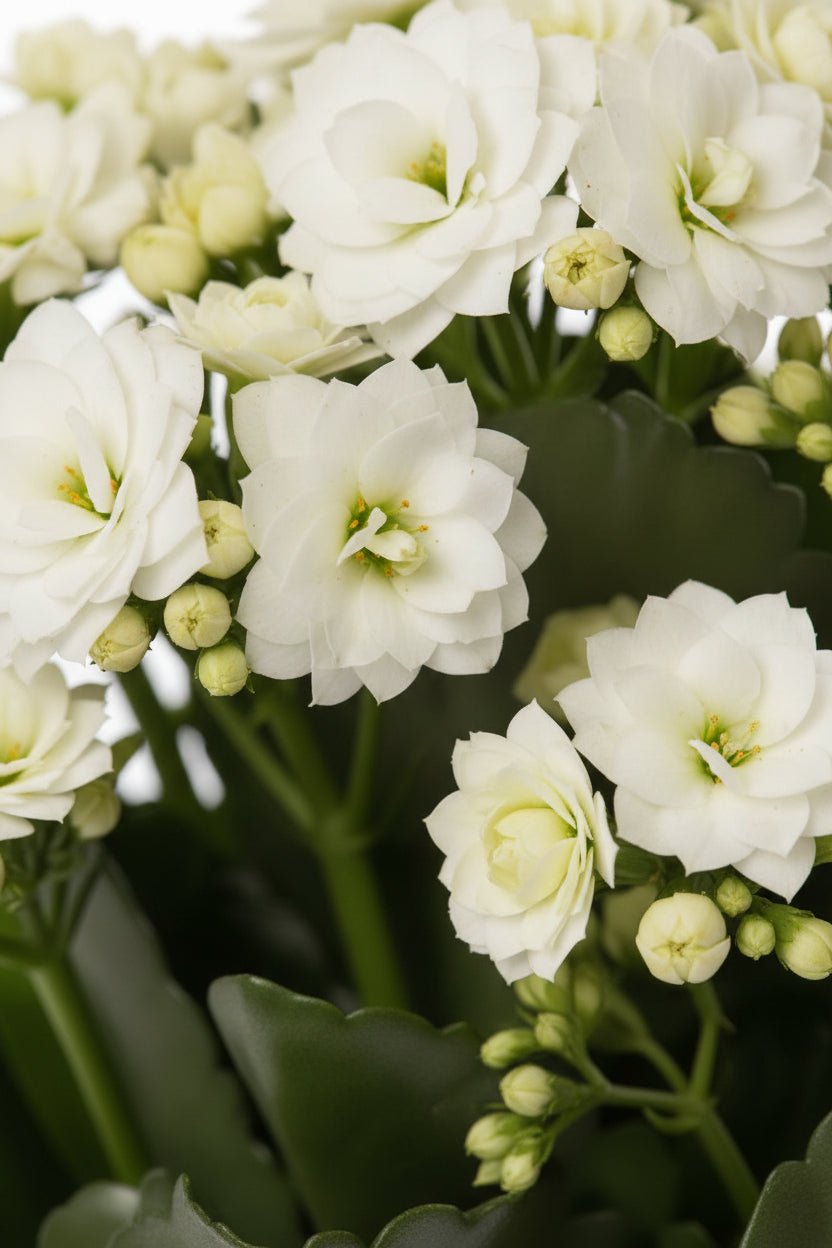 Kalanchoe blanco en maceta de cerámica beige - H27 cm | Maceta Ø12 cm - Verdeia - 2
