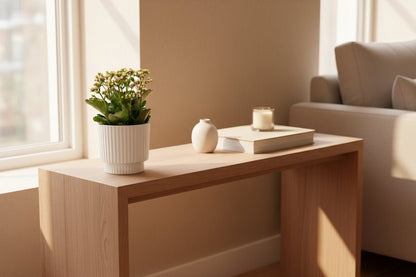 Kalanchoe rosa — Ø12 x A27 cm — Listo para colocar — Cerámica blanca - Verdeia - 3