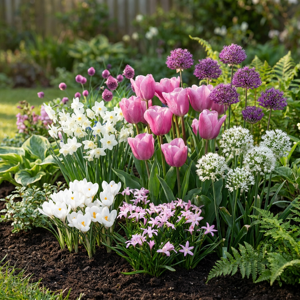 Mélange de bulbes de printemps rose et blanc — Bulbes calibre 10/12 - Verdeia - 2