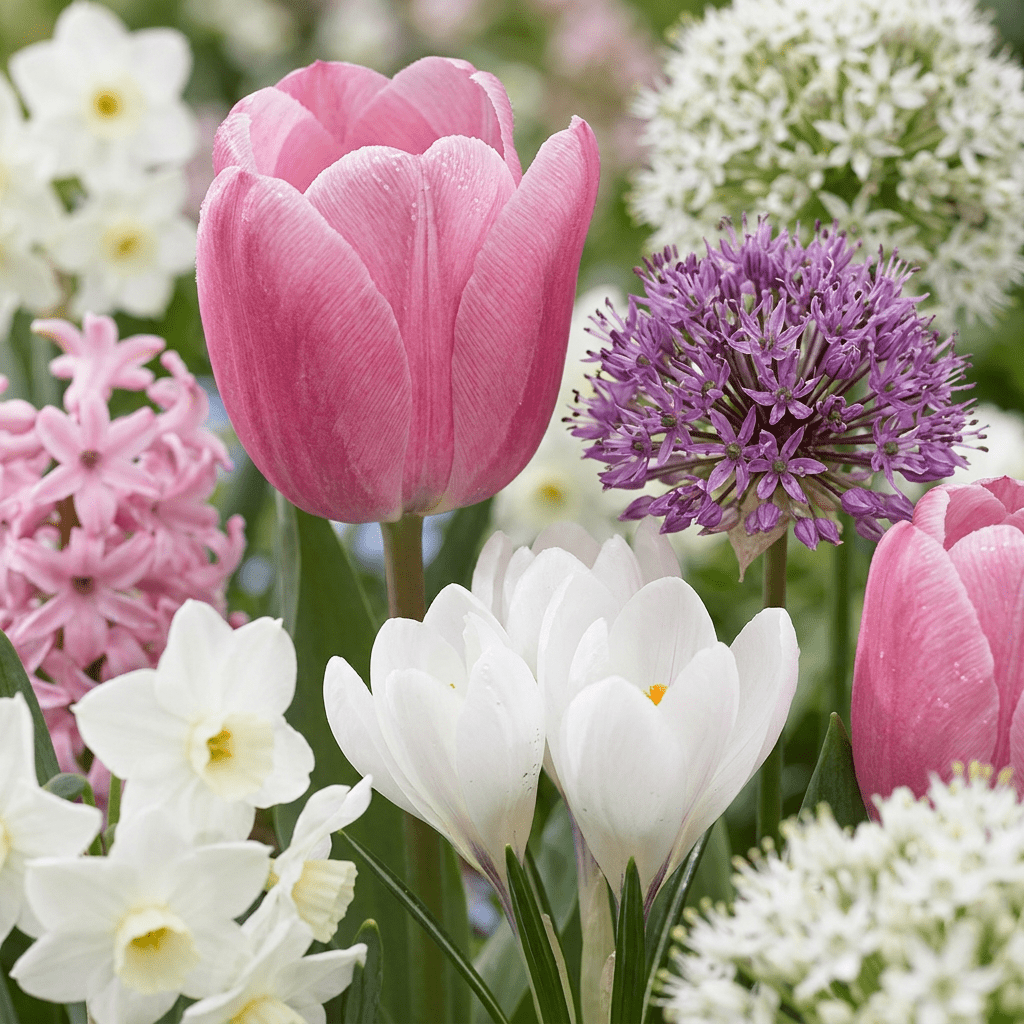 Mélange de bulbes de printemps rose et blanc — Bulbes calibre 10/12 - Verdeia - 1