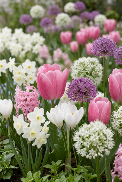 Mezcla de bulbos de primavera rosa y blanca — Bulbos calibre 10/12 - Verdeia - 1