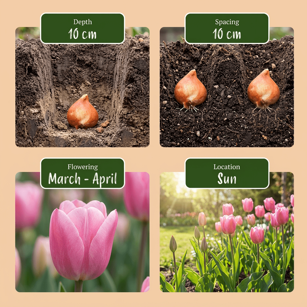 Mezcla de bulbos de primavera rosa y blanca — Bulbos calibre 10/12 - Verdeia - 4