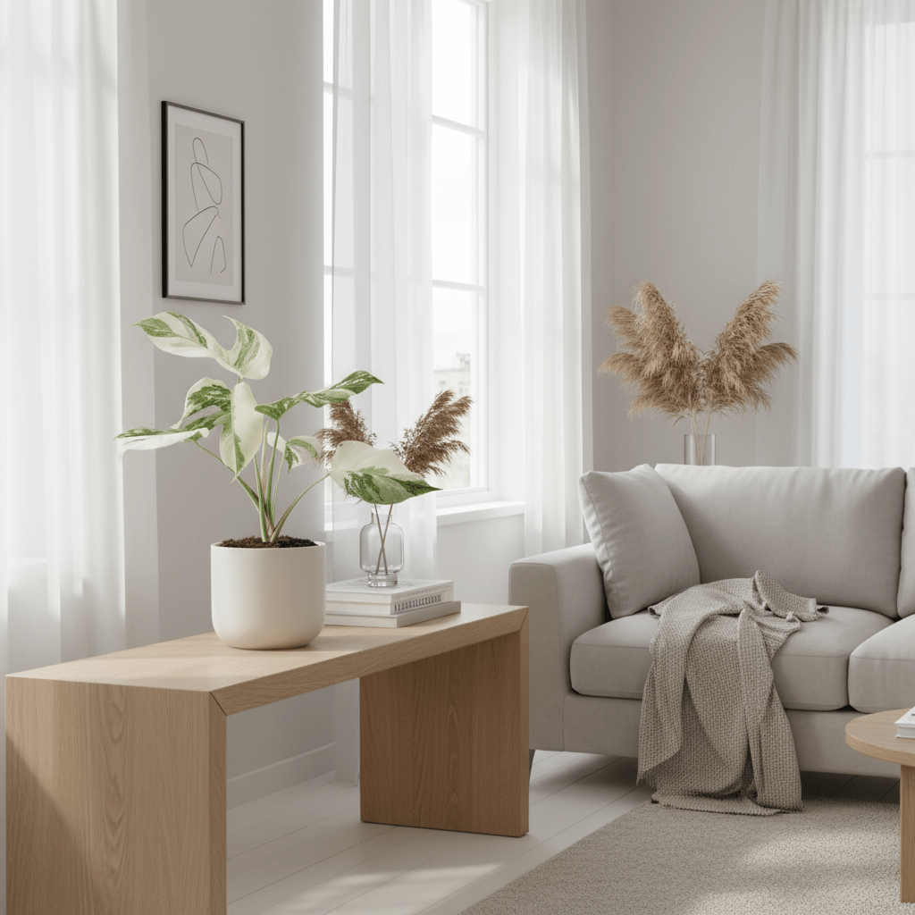 Monstera deliciosa variegata ‘Super White’ — Ø15 cm — H35–40 cm - Verdeia