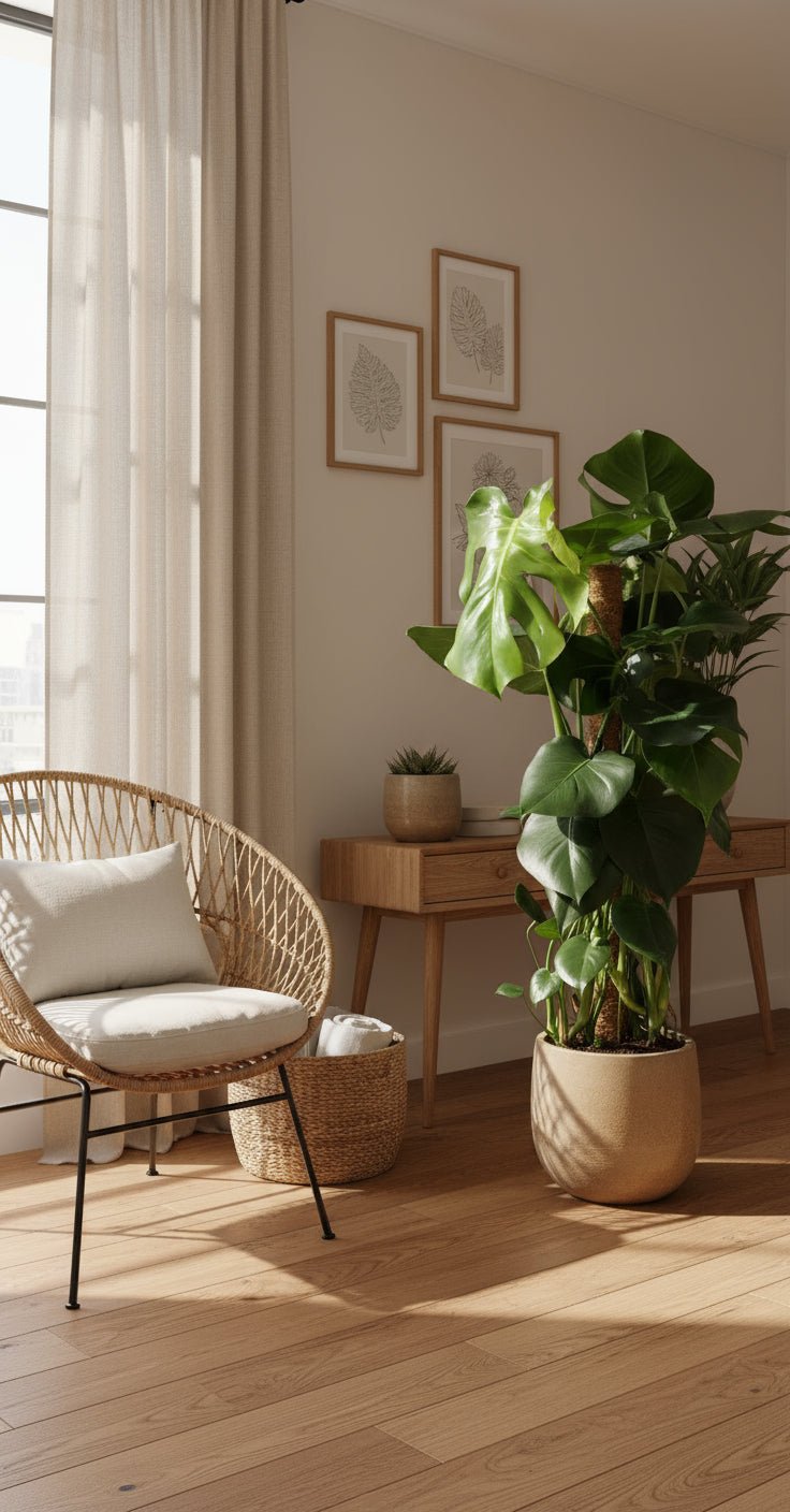 Monstera sur tuteur coco — Ø19 cm — H80 cm - Verdeia