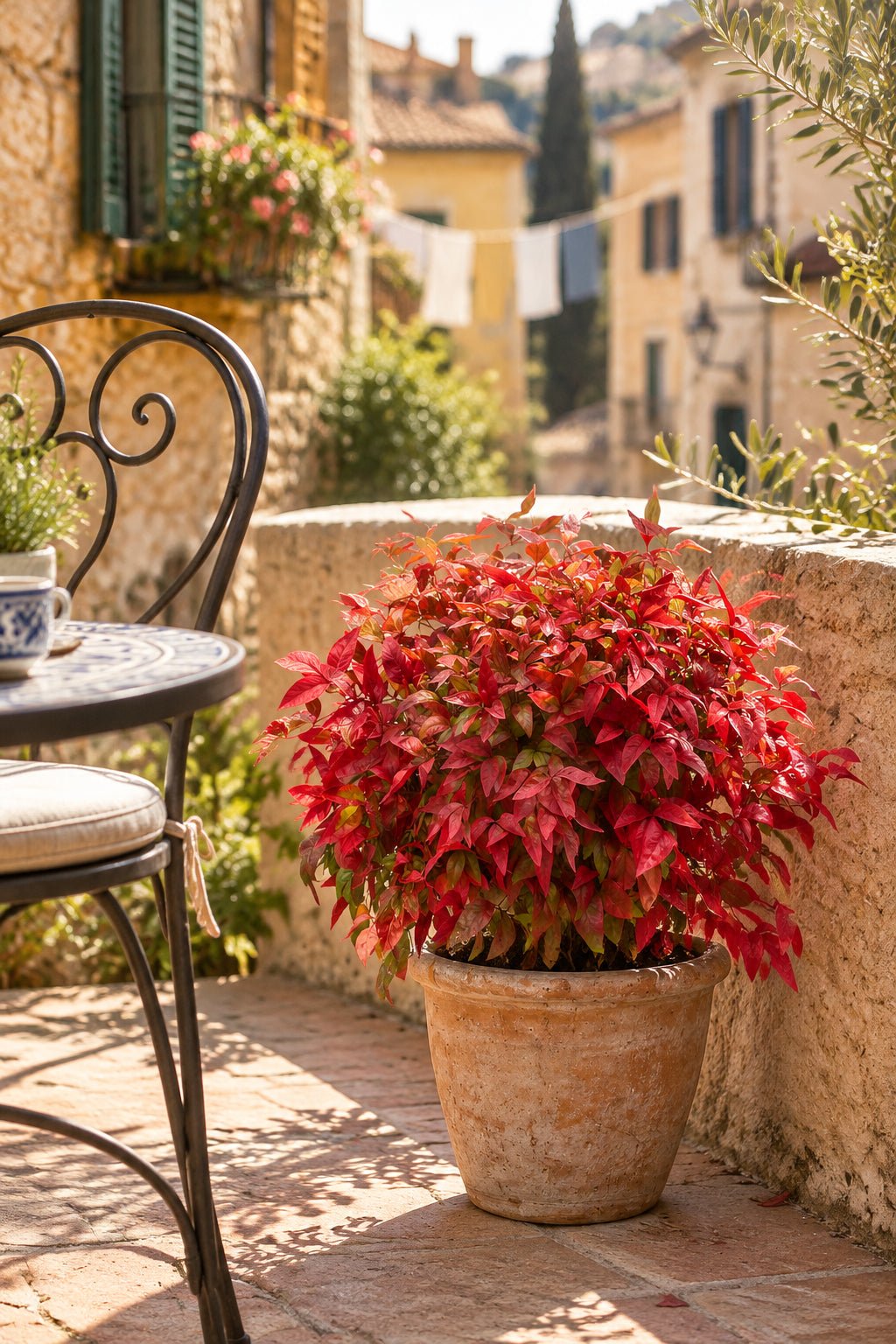Nandina domestica Blush Pink™ (Bambou sacré rose) — H40 cm | Pot Ø17 cm - Verdeia - 3