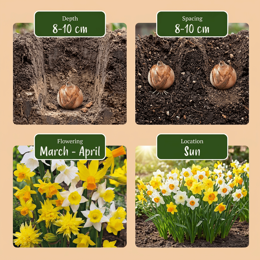 Narcissus (Narcisos botánicos amarillos y blancos variados) — Bulbos calibre 10/12 - Verdeia - 6