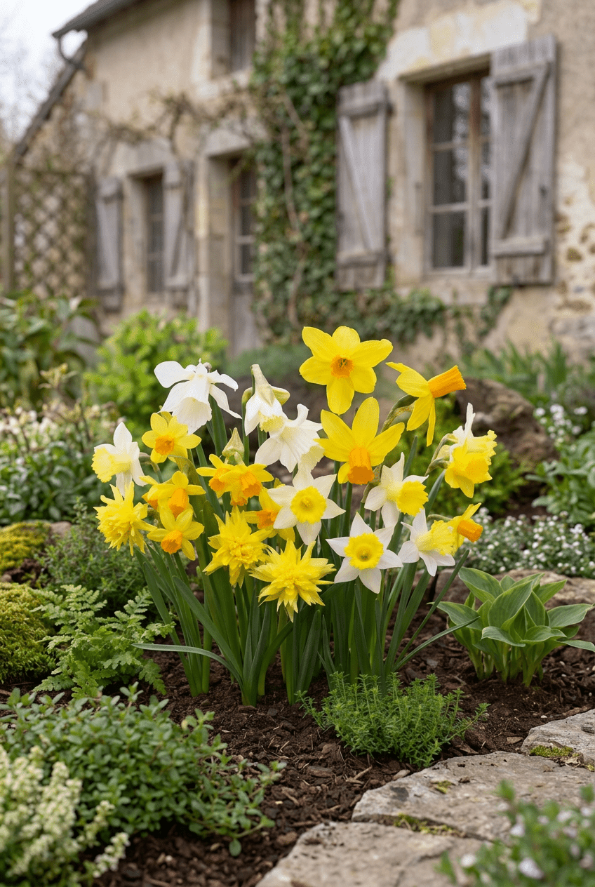Narcissus (Narcisses botaniques jaunes et blancs en mélange) — Bulbes calibre 10/12 - Verdeia - 5
