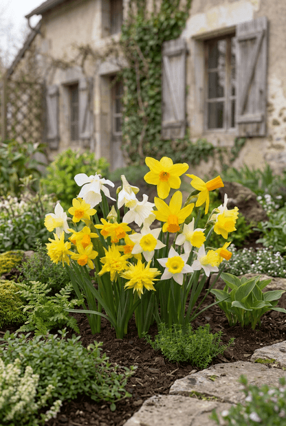 Narcissus (Narcisses botaniques jaunes et blancs en mélange) — Bulbes calibre 10/12 - Verdeia - 5