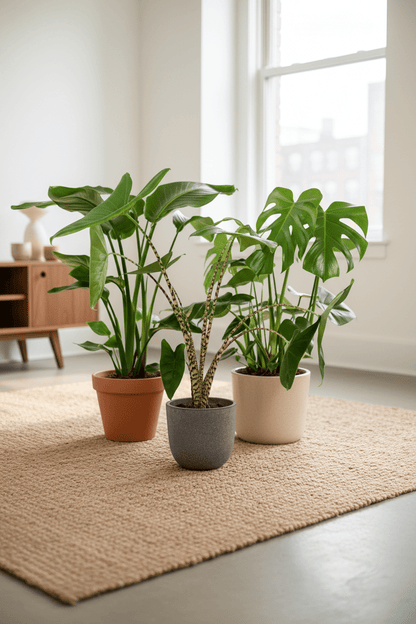 Pack Monstera + Alocasia Zebrina + Strelitzia — Trío tropical — 3 plantas - Verdeia - 3