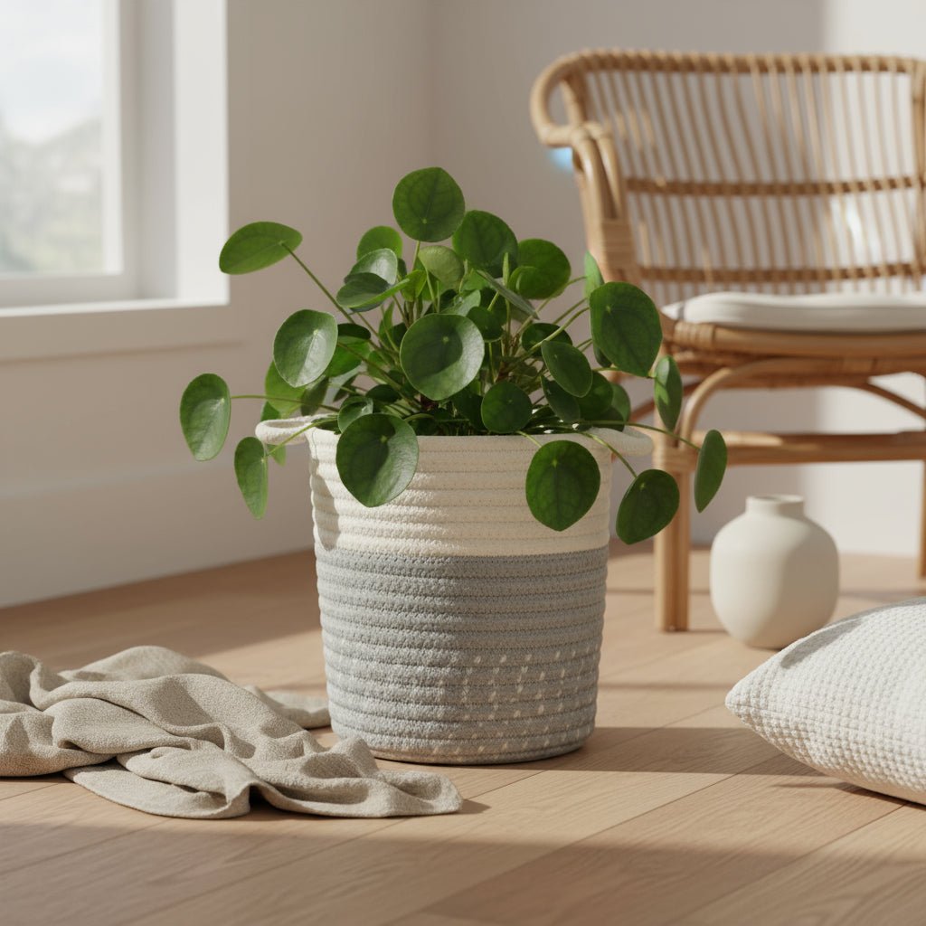 Panier tressé Borneo Gris - Verdeia