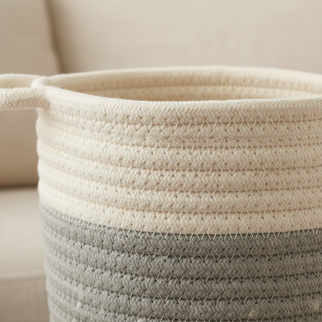 Panier tressé Borneo Gris - Verdeia