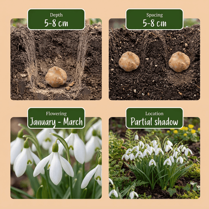 Campanilla de invierno gigante (Galanthus elwesii) — Bulbos calibre 5/6 - Verdeia - 7