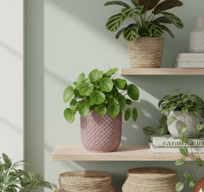 Pot céramique rose en relief : touche déco parfaite - Verdeia