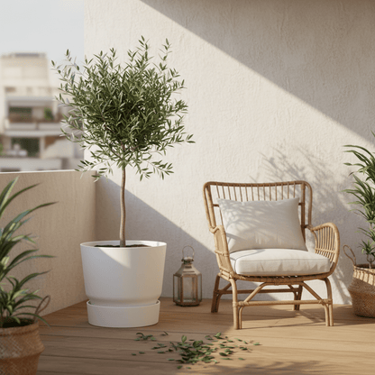 Maceta Elho Greenville Redonda blanca - Verdeia - 3