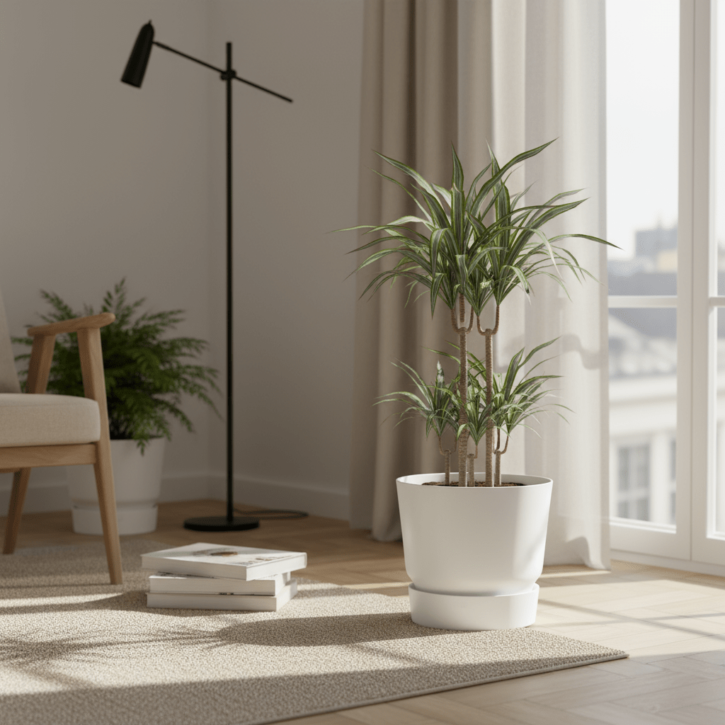 Maceta Elho Greenville Redonda blanca - Verdeia - 4