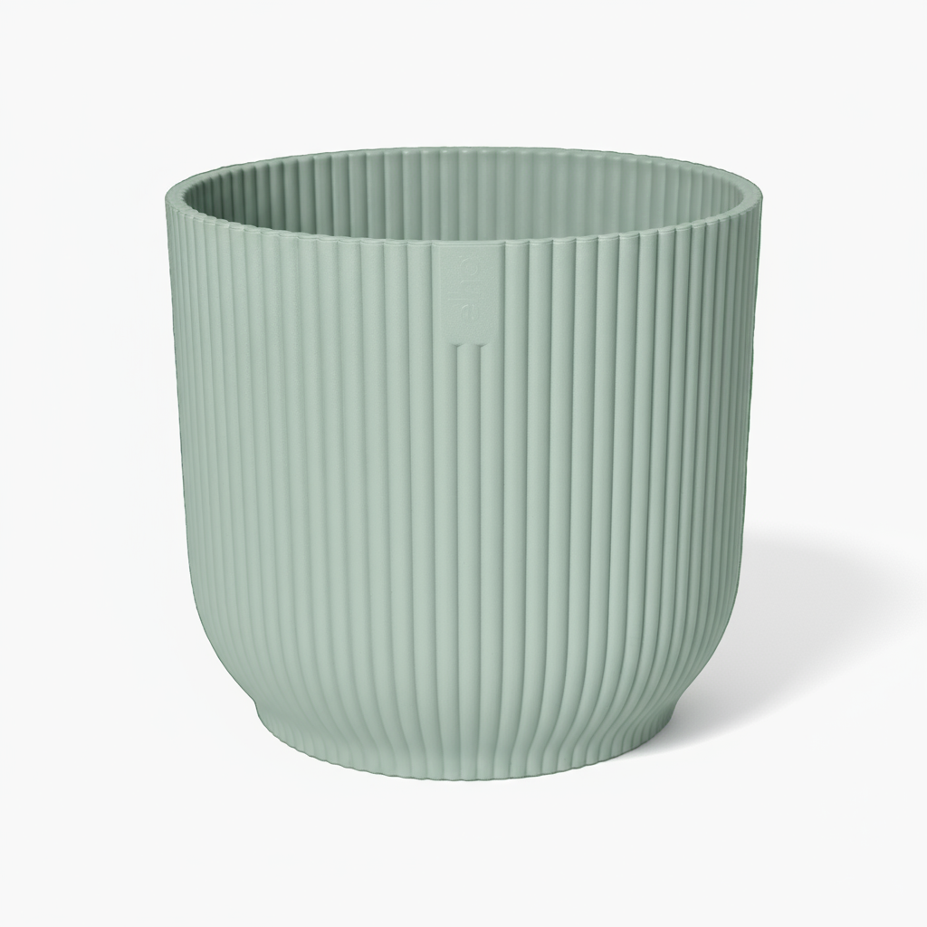 Pot ELHO Vibes Fold Round – Vert – Élégance naturelle &amp; design durable - Verdeia