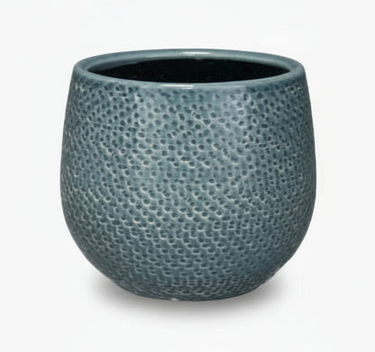 Pot en Céramique Gabriel Rond Bleu Ø14 cm - Verdeia