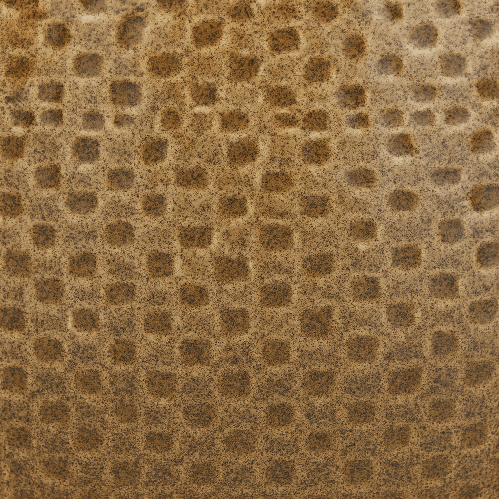 Pot en Céramique Gabriel Rond Ocre Ø14 cm - Verdeia