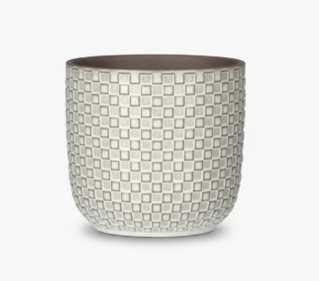 Pot en Céramique Relief Blanc - Verdeia