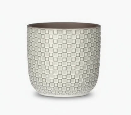 Pot en Céramique Relief Blanc - Verdeia