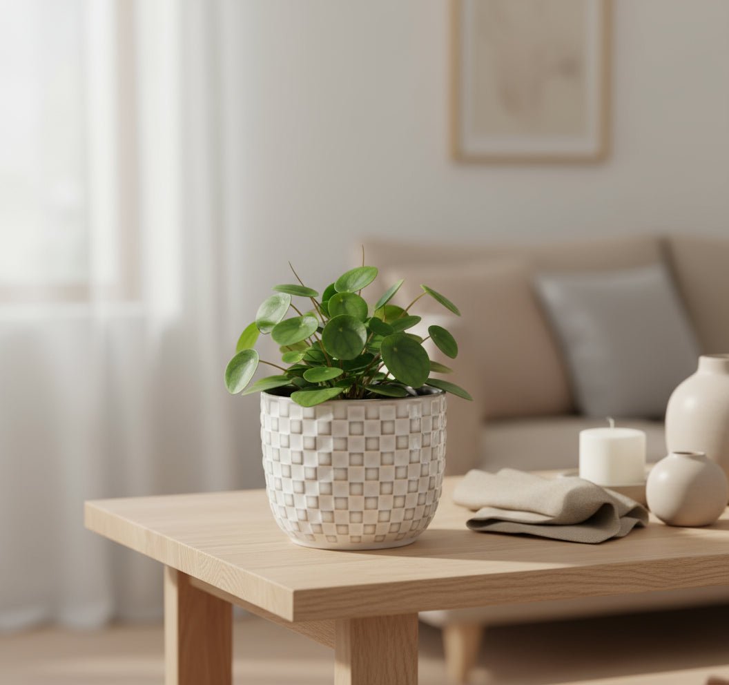 Pot en Céramique Relief Blanc - Verdeia