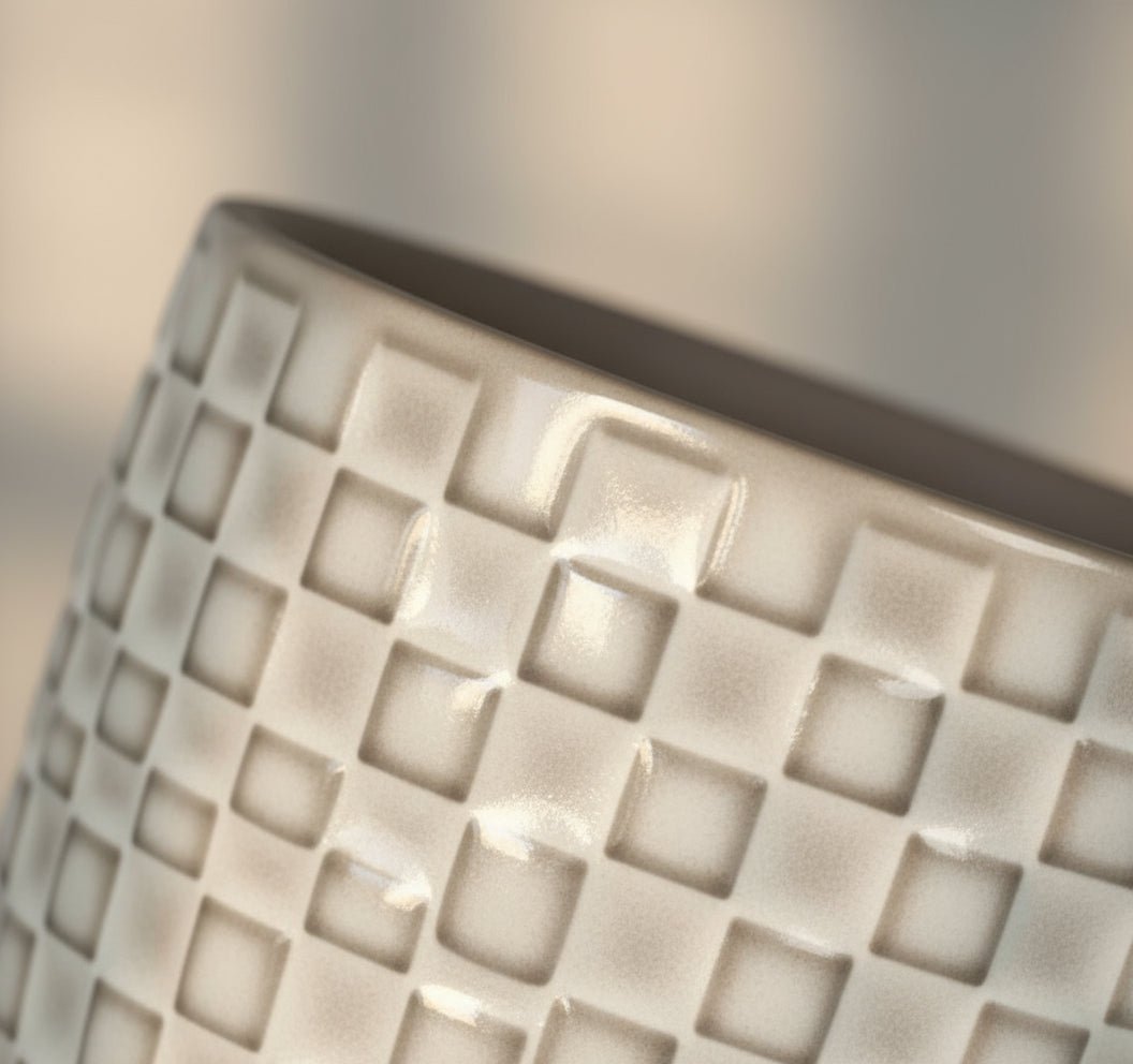 Pot en Céramique Relief Blanc - Verdeia